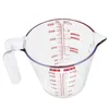 250 ml/500 ml multifonctionnel poignée transparente tasse ensemble en plastique échelle mesure bécher outils de cuisson cuisine