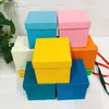 Present Wrap 2st/Lot Cardboard Candy Packaging Box 11x11x11cm Candle DIY Handmade juldekor