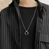 Kedjor Zhang Yixings samma Guuka Hip-Hop Trend Interlocking Halsband för manliga och kvinnliga par Alla hjärtans dag gåva