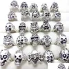 Jewelry Bk Lots 100Pcs Men Skl Rings New Gothic Biker Punk Cool Wholesale Fashion Lot Drop Delivery Baby Kids Maternity Accessories Dhrbu