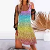 Casual jurken mesh lente zomer dames mini jurk sexy vlinder geprinte lange mouw losse 2023 vintage dames gewaad mujer