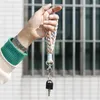 Nyckelringar flätad lanyard Keychain fob rem hummer klo telefon charm universell funktionell midja rep för väskor boho gåva