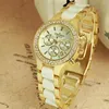 Armbandsur Zegarek Damski 2023 Brown Ladies Watches Famous Top Brand Female Clocks Luxury Fashion Quartz Dress for Women