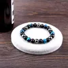 Strand 8mm Black Agate Lava Tiger Eye Hematite Natural Stone Round Bead Armband For Women Men Fashion Party Jewelry Accessories