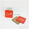 Mats Pads Sublimation Blank Coaster Mdf Wood Diy Customed Cup Pad No Slip Heat Transfer Drinkware Drop Delivery Home Garden Kitche Dh2Ur