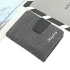 Wallets Men Wallet Standard Canvas Short Male Purse Black/gray Business Card Holder Case 2023 Fashion Hasp Money Bag