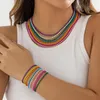 Kedjor 8 färger unika emaljerad kedjhalsband armband för kvinnor minimalistisk boll choker pärlstav y2k collier smycken bijoux