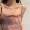 Catene Moonstone Opal Splicing Square Collana per donna Uomo Luxury Hip Hop Maglione Catena Charm Clavicola Fashion Choker