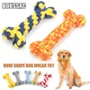 Hondenspeelgoed kauwt hondenspeelgoed voor kleine grote honden botten vorm katoenen huisdier puppy kinderziektes kauw bijten resistent speelgoed huisdieren accessoires benodigdheden 5 kleuren g230520