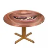 Nappe de table grand sourire nappe ronde ajustée étanche couverture de dents de dent pour salle à manger