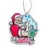 Kerstdecoraties Creative ornament Acryl Santa Claus Decorate Xmas Tree Hanging Pendant 2023 Jaargeschenken