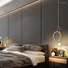 Pendant Lamps Modern Gold Ring Led Light Nordic Minimalist Hanging Lamp For Living Room Bedroom Bedside Lighting Fixtures