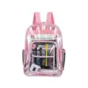 Sac à dos sac à dos transparent PVC Clear School Sacs pour garçons Girls Book Book Travel Rucksack