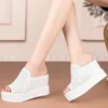 Kleid Schuhe Clogs Frauen Echtes Leder Keile High Heel Römischen Gladiator Sandalen Weiblichen Sommer Offene spitze Mode Turnschuhe Casual