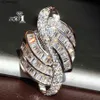 Band anéis de luxo yayi jóias moda princesa corte 68 ct branco zircão de prata colorido anéis de casamento anéis de casamento anéis de festa para mulher j230522