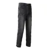 Designerkleidung Amires Jeans Denim-Hosen Amies New 9301 High Street Micro Flare Pants Jeans Personalized Woodcutter Wash Black Elastic Free Straight Leg Pants Dis