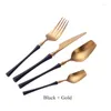 Dinnerware Sets Set Steak Knife Fork Spoon 4pcs/Set Stainless Steel Cutlery Party Home Silverware