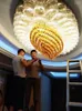 Ceiling Lights El Lobby Oval Crystal Lamp Simple Living Room Bedroom Study Model Villa Creative Custom