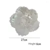 Plates Glass Fruit Plate Nordic Modern White Flower Shape Household Snack Cake Dishes Crystal Pearlescent Home Simple