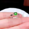 Cluster Rings KJJEAXCMY Fine Jewelry 925 Sterling Silver Inlaid Natural Gemstone Diopside Fashion Woman's Ring Support Test Selling