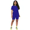 2023 Tute da donna firmate Completi sportivi estivi Pantaloncini a due pezzi da donna Set T-shirt a maniche corte tinta unita e pantaloncini Tute da jogging 3307