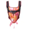 Cinturas de mariposa Bustier Cort Top Wist Cincher Corset con correas Topas de camisolas estampadas para que las mujeres usen bootseleds