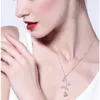 Naszyjniki wiszące czarne nasiona Rose Naszyjnik dla kobiet Krzyżowe wisiorki mody biżuterii Prezenty RSN007