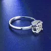 Anelli a fascia NYMPH Moissanite Diamond Ring 10 DIJ 925 Sterling Silver Romantic Ladies Fine Jewelry Wedding Anniversary Gift J230522