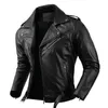 Men s Jackets Genuine Cowhide Leather Motorcycle Coat Jacket Men Lapel Mens Clothing Real 230522