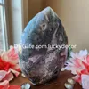 Natural Crystal Prov Statue Freeform Meditation Decor Moss Agate Flame Geode Collection Piece Feng Shui Metaphysical Root Chakra Druzy Chalcedony Gemstone