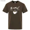 Camisetas masculinas Energy Milkcoffee Men Tshirt Casual Tshirts respiráveis ​​Camises de algodão engraçado camisetas da rua Tshirts de grandes dimensões Man 220608 L230518