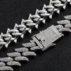15mm Cuban Link Chains Necklace Fashion Hiphop Jewelry For Women Men Bling Iced Out Full Rhinestone Rapper Necklaces Collar221N