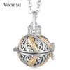 Necklaces 10pcs/lot Vocheng Mexican Chime Necklace Oil Diffuser Locket Pendant Copper Metal with Stainless Steel Chain 7 Styles VA320*10