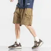 Short de salopette de Shawn Yue pour pantalon droit ample pour hommes Marque tendance ins couleur unie oversize