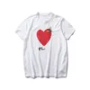 Commes Designer Play Thirt Des Garcons Cotton Fashion Brand Rosso Heart ricamo a cuore maglietta da donna Coppia di maniche per maniche corte Uomini a maniche corte CDGS Play 4069