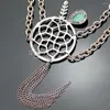 Pendentif Colliers Américain Dream Catcher Vert Pierre Plume Lien Chaîne Gypsy Boho Bib Déclaration Collier Bijoux Cosplay