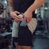 Herren-Shorts, Sommer, Laufen, Fitnessstudio, Joggen, Fitness, Training, schnell trocknend, Bodybuilder, 2-in-1, Marineblau, lässig, 230522