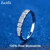 Rings 0.56CT Lab Diamond Ring Pass Diamond Test Moissanite Wedding Rings Stackable Band Princess Cut 7 Stones Bridal Promise Rings