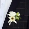 装飾的な花の花輪Weddingbobdiy Groom Boutonniere Man Buttonholes Bride Wride Corsage Wedding人工パーティー装飾WR01