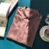 Blusas de mujer, verano 2023, camisa de manga larga sencilla multicolor de seda pesada lavada con arena doble para mujer