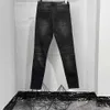 Дизайнерская одежда Amire Jeans Джинсовые штаны 830 Amies Fashion Brand Black Hole Made Old Letter Print