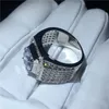 Кольца полосы 2020 года солистость мужчина 4CT Sona Diamond Ring Real 925 Стерлинговые серебряные ювелирные украшения обручальные обручальные кольца для мужских вечеринок J230522