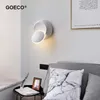 Настенная лампа светодиод современный 360 градусов регулируемая легкая гостиная спальня спальня кровати в сторону шкаф