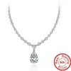 Water Drop 18ct moissanite Diamond Pendant 100% Real 925 Sterling Silver Party Wedding Pendants Necklace For Women Jewelry Gift