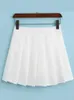 Новая весенняя высокая талия плиссированные юбки Harajuku Джинсовые юбки Сплошная a-line Sailor Skirt Японская школьная форма P230519