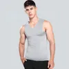 Men's Tank Tops Men Plus Size Seamless Top Sleeveless V-neck Freely-Cut Ice Silk High Elastic Hurdling Summer Tees Casual Bodybuilding Vest