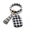 Neoprene Hand Sanitizer Holder Armband Keychain Keyring PU Leather Tassel Keychain Key Chains