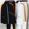 23ss Mens designers clothes womens tracksuit man jacket Rainbow stripe hoodie suits or pants men s clothing sportswears hoodies couple tracksuits Eur Size S-2XL