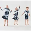 Famille correspondant tenues enfants garçons filles printemps été tie dye coton vêtements décontractés enfants mode ensemble haut et barboteuse correspondant vêtements 230522