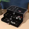 Boxes ThreeLayer Acrylic Organizers Jewellery Storage Box Dustproof Earring Ring Necklace Large Space Jewellery Case Holder Gifts